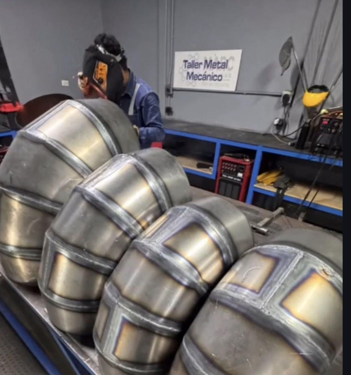 Codos en acero inoxidable soldados con TIG